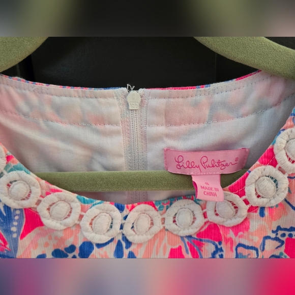 Lilly Pulitzer Girls' Vibrant Pink and Blue Sheath Dress - Picture 2 of 3